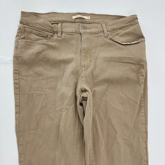 Levi's Classic Straight Women's size 12 Beige Denim Jeans - Picture 2 of 5